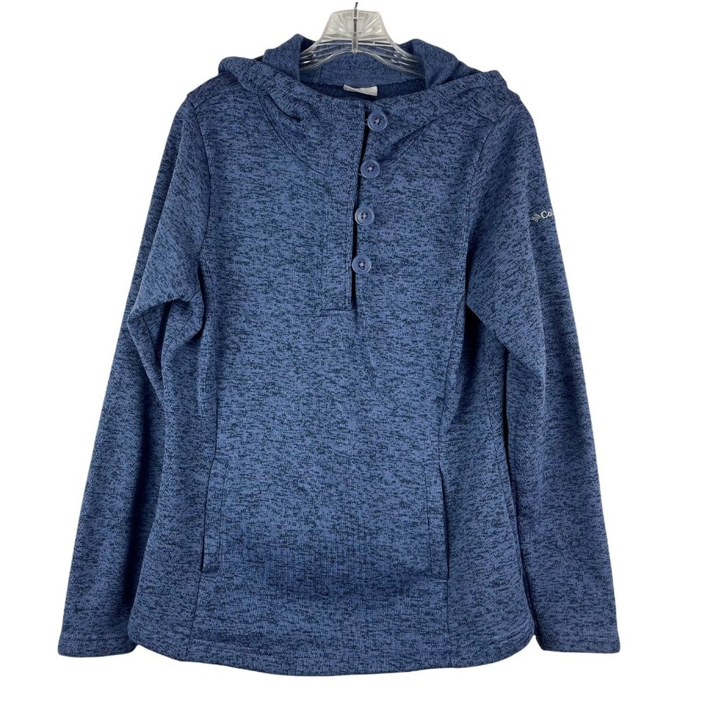 Columbia Sweater Shacket Fleece Hoodie Blue